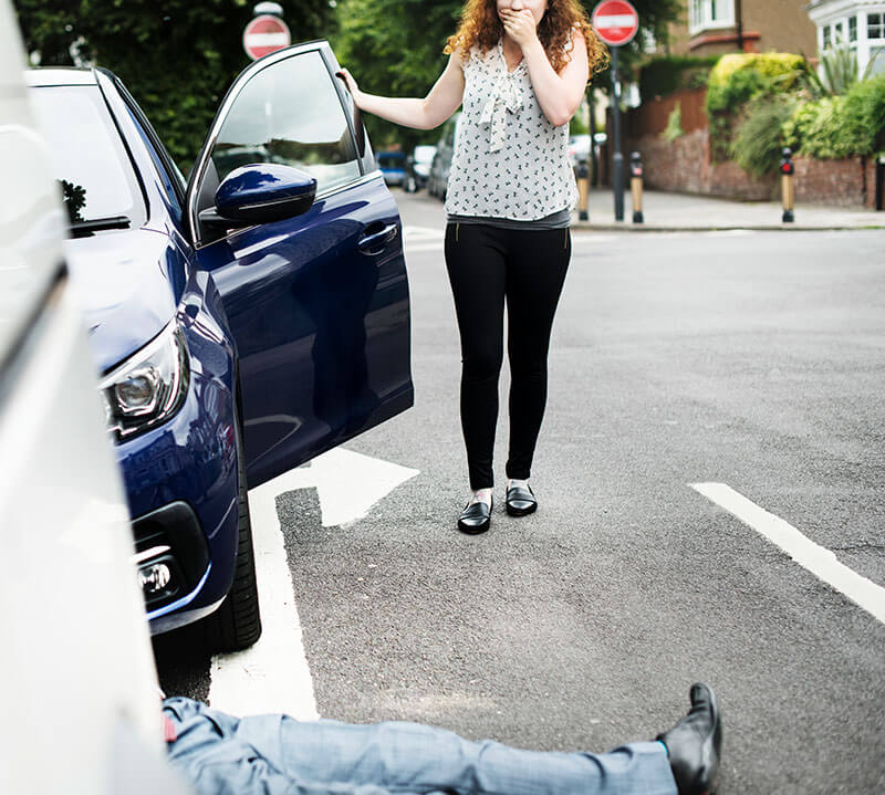 accident that involves a car and a pedestrian