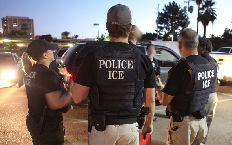 ice agents taking action