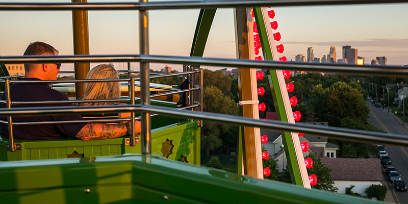 view from an amusement park