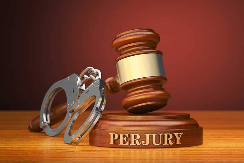 penalty of perjury in california